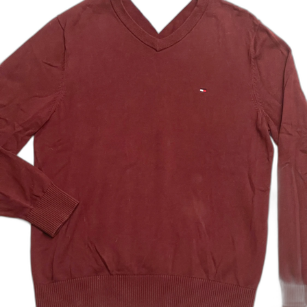 Vinröd sweatshirt från Tommy Hilfiger