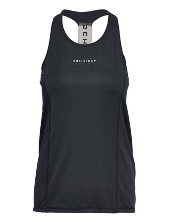 Kay Back Singlet Top Ærmeløs Top Sort Röhnisch