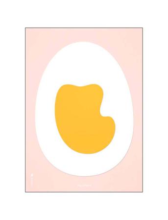 Egg Pink Paper Clip Home Decoration Posters & Frames Posters Illustrations Monivärinen/Kuvioitu Brainchild