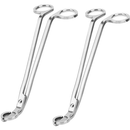 Lysesaks i rustfritt stål, saks for trimming av lysveker, trenger dypt inn i lys for å kutte slitte veker