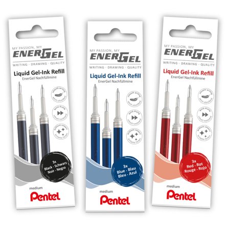 Pentel Refill Energel 3-pak 0.7 Black