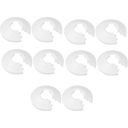 10 st Plast Rörskydd för Element - Vita, Lättinstallerade Rörkransar för