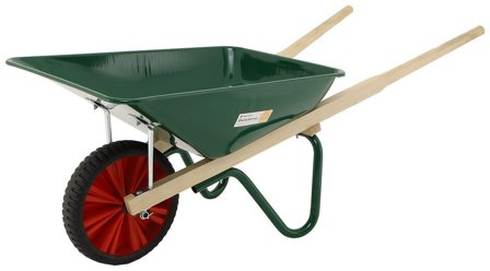 Hörby Bruk Ekeby 1421 Skottkärra volym 125 l, punkteringsfri, grön, Trädgårdsredskap