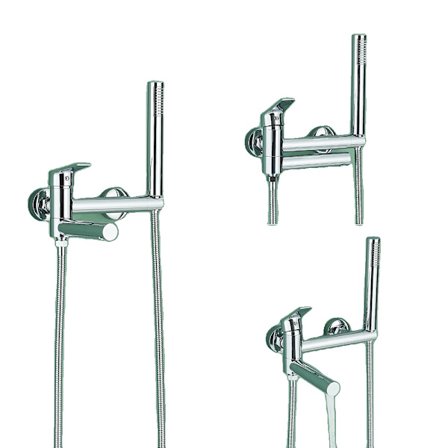 Badkar Duschblandare, Enkel Handtag, Modern Design med Svängbar Pip,Chrome B1Krom B1