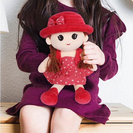 Personlig plysdukke med tøj, plysset udstoppet prinsesse udklædningsdukke plyslegetøj med hat prinsesse nederdel, sød kæreste kludedukke