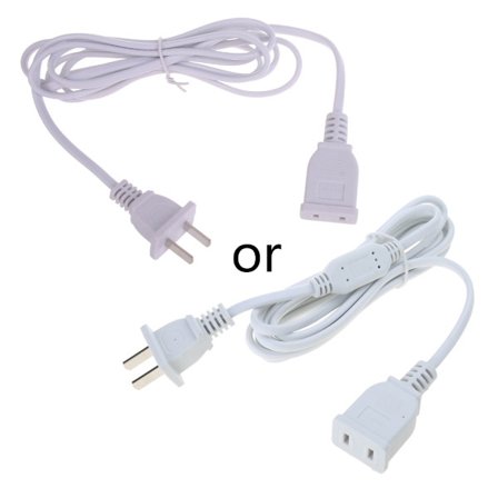 AC-strømforsyning 2-polet han/hun forlængerkabel US-stik, NEMA 1-15P til 1-15R AC-strømkabel 2M