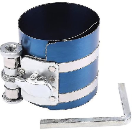 Stempelringkompressor for bilmotor, bånd med klikkmekanisme, 53mm-175mm (3 tommer), heldig