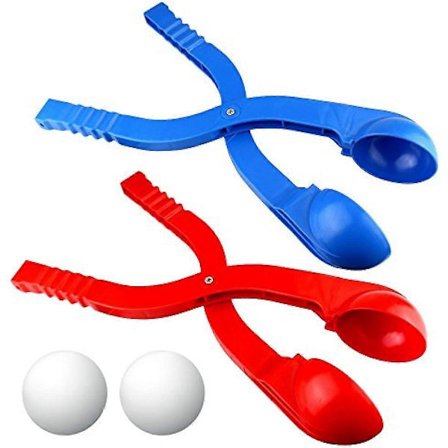 Ndier Vinter Snebold Maker Legetøj Rød og Blå - 2 Pak Perfekt Lege Sne Legetøj Sjov for Hele Familien til at Lave Perfekte Snebolde