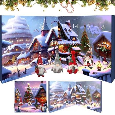 Julkalender med tomtar 2024, julkalender 2024, 24-dagars julkalender med samlarobjekt tomtenissar