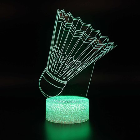 3D-lampor med fjärrkontroll, LED-lampa 16 färger Ljus Dimbar Touch Switch USB / batteriinsats, Bi