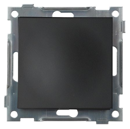 Elko Plus Trapp/1-P Snabb Strømbryter svart, hurtigkobling uten ramme, Strømbrytere & vegguttak