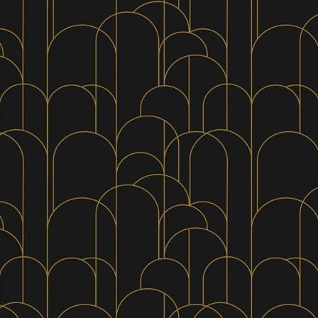 TG Svart Möbelskyddsfilm i Geometrisk Stil 44X300cm Vattentät