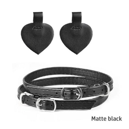 1 par justerbart skobälte Klackband MATSVART MATSVART Matte black