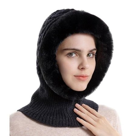 Balaclava lue Plysjhatt SVART