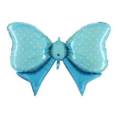 Folieballong Ljusblå Rosett 109cm