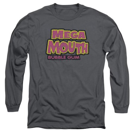 Dubble Bubble Mega Mouth Långärmad T-shirt för män L Charcoal