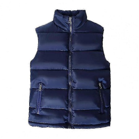 2023 Hvid Vest Jakke Mænd Slim Fit Stand Krave Ærmeløse Puffer Jakker Forår Efterår Casual Wais G gx20241206224