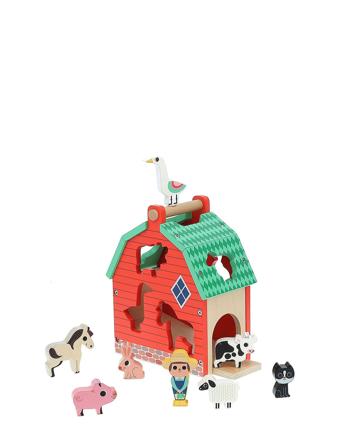 Shape Sorter - My Nice Farm By Ingela P Arrhenius Toys Playsets & Action Figures Wooden Figures Multi/patterned Vilac
