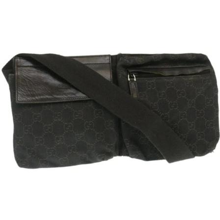 Gucci Vintage, Pre-owned Crossbody Bag Zwart, Dames, Maat:ONE Size,leer