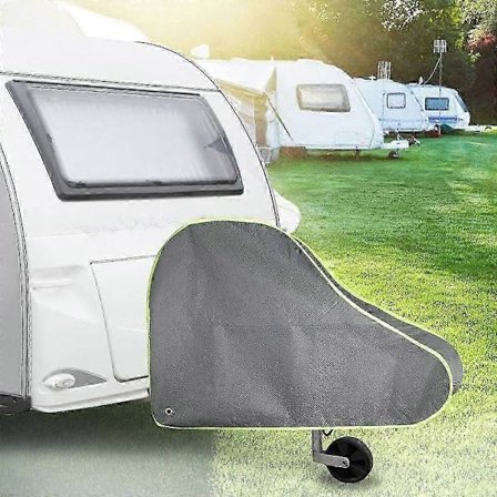 Tilhengerdragdeksel, beskyttelsesdeksel for campingvogner og tilhengere Universal trekkrokdeksel for campingvogn tilhengerfeste - Grå (95*61cm)