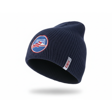 CCM - Blå traditionalbeanie Beanie - Flag Team Usa Navy Beanie @ Hatstore
