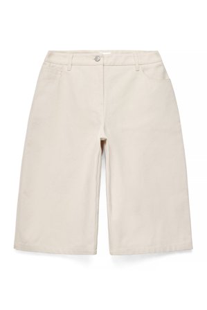 Naomi Anwer x NA-KD Mid Waist Oversized Long Shorts - Denim shorts - Råhvid - EU 36