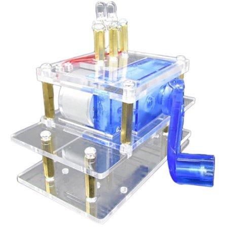 Lille DIY Miniature Håndsving Generator Eksperiment Nødstrømsforsyning