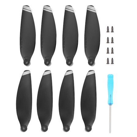 2 par propeller erstatning reservedel dronetilbehør passer for DJI Mavic Mini 2 (sølvfarget kant)