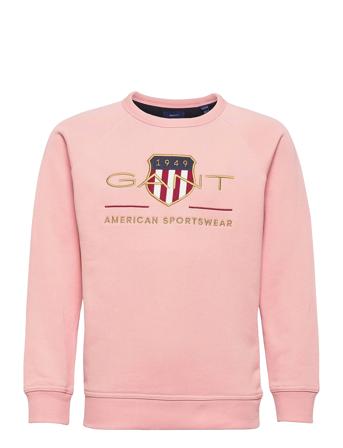 Archive Shield C-Neck Sweat Svetari Collegepaita Vaaleanpunainen GANT