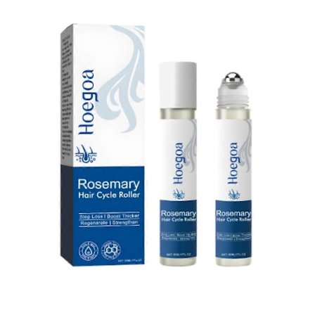 Rosemary Hair Growth Serum Roll On 30 ml - DHT-blokkerende hodebunnsserum øker oksygentilførselen, reduserer hårtap | Paraben-/sulfatfri | Kvinner og 