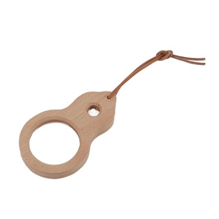 Træ Forstørrelsesglas Bærbar Glat Robust Multifunktionel Lup til Læsning Studie Hjem