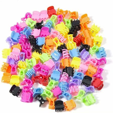 100 stk Mini Plast Hårklemmer Frisør Hårnål Pins med en B