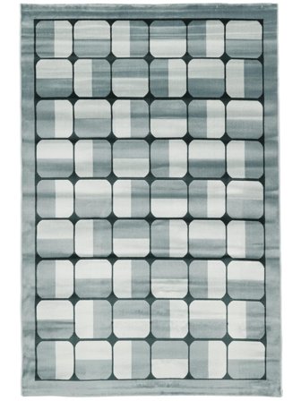 Geblokt Miriam Vloerkleed - Blauw 160X230 In Moderne Stijl