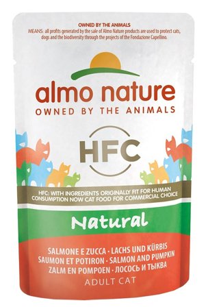Almo Nature HFC Natural Cibo Umido Salmone E Zucca Per Gatti