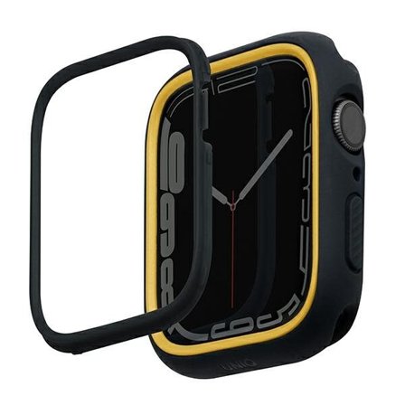 Uniq Moduo etui til Apple Watch 4/5/6/7/8/SE/SE2 40/41mm - sort og sennep