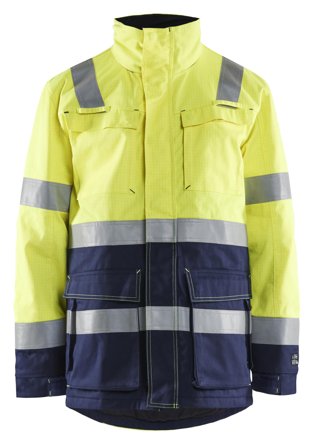 Blåkläder 4467151433894XL Vinterparka varsel, gul/marineblå, flammehemmende 4XL, Klær