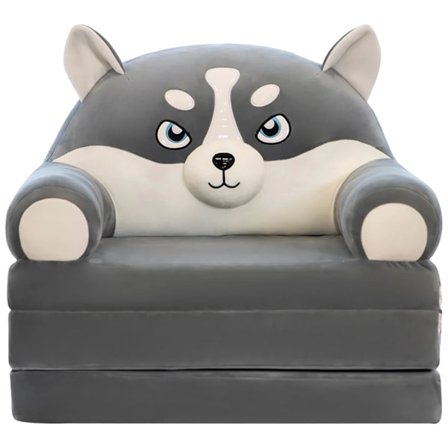 Mjuk hopfällbar barnsoffa med ryggstöd och armstöd 2 i 1 Hopfällbar barnsoffa Söt tecknad lat soffa Barn Fällbar öppen soffa säng för vardagsrum 