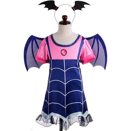 2025 Seneste Model Dressy Daisy Småbørn Små Piger Udklædning Boo-tiful Halloween Kostume Fancy Fest Vampyr Sæt med Hovedbånd