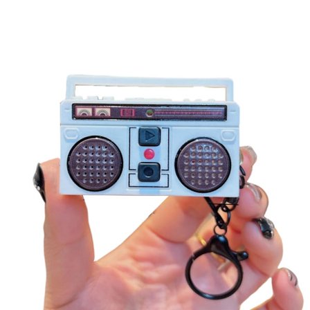 Lite Opptaker Anheng med Intrikate Utskjæringer Kassettspiller Anheng Nøkkel Smykker Egnet for Gaver og Hverdagsbruk