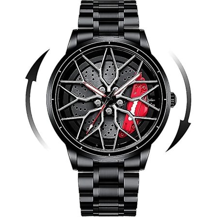 Menn's Stainless Steel Racing Klokker, Sportklokker, Kvarts Klokker