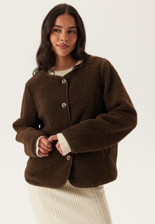 VILA Viada Teddy Jacket Coffee Bean Vaatteet