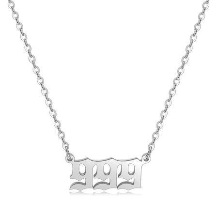 Nummerhalsband för kvinnor, guldpläterade nummerhängen chokerkedja numerologi smycken halsband presenter till kvinnor flickor