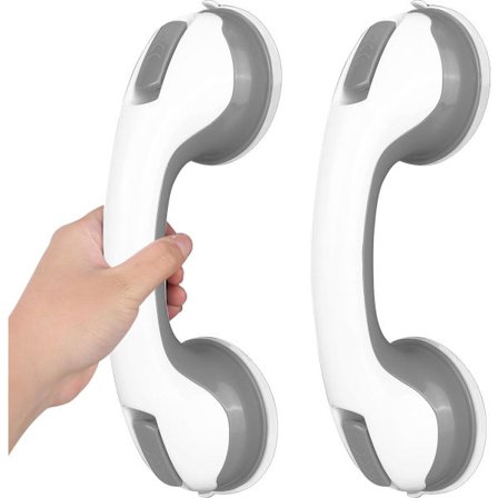 Dusjhåndtak, mobilt håndtak med sugekopp, ekstra håndtak, sett med 2