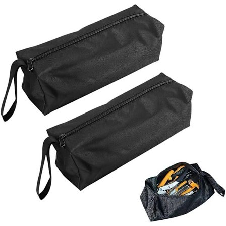 To-delt værktøjssæt, værktøjsorganisator, kan opbevare bor, skruer og værktøj (sort).