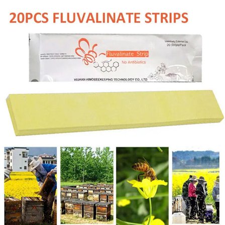 20 stk. Fluvalinat Strips Bi Mide Varroa Strip Pro Acaricide Medicin Dræber Biavl Skadedyrsbekæmper Hjemmeforsyninger...