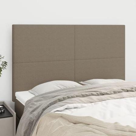 Vidaxl Huvudgavlar 4 St Taupe 72x5x78/88 Cm Tyg Taupe