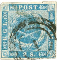 Danmark 1854 - AFA 3 - Stemplet