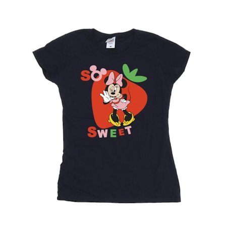 Disney Womens/Ladies Minnie Mouse So Sweet Strawberry Cotton T-Shirt