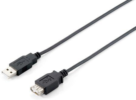 Equip USB 2 EXTENS CBL A-A 1.8M M/F BLK CABL