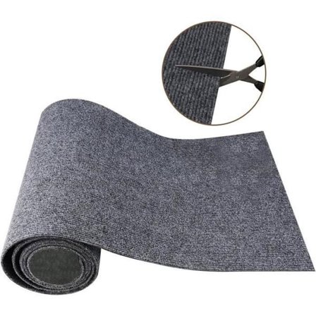 Kradsemåtte til katte, 200x40 cm, Klippbar selvklæbende sofabeskyttelse, til møbler, vægge, kradsetræer, grå